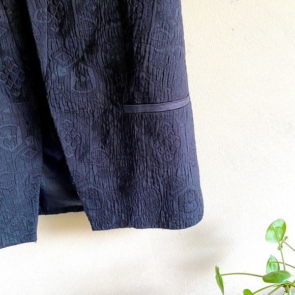 Black Vintage Style Vest Blazer - Picture 3 of 5